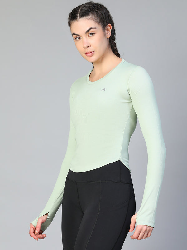 Bodycon Thumbhole T-shirt Olive