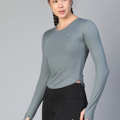 Bodycon Thumbhole T-shirt Gray