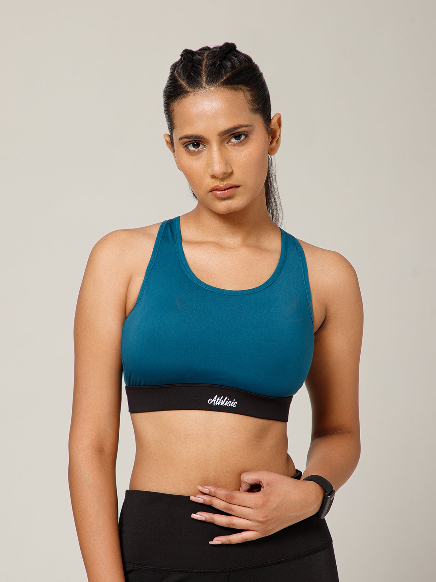 Ruched Sports Bra Teal