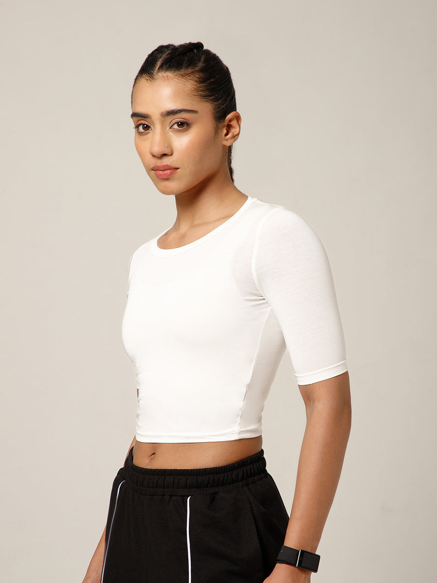 Essential Crop Top White