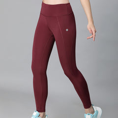 Essential High-Rise Leggings Maroon
