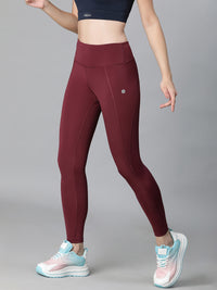 Essential High-Rise Leggings Maroon