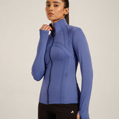 Defined Seam Zip Jacket Purple