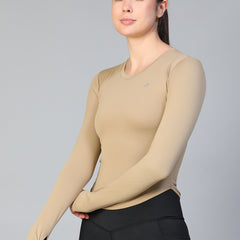 Bodycon Thumbhole T-shirt Tan