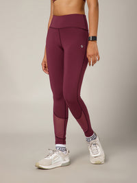 Vapor Mesh Legging Maroon