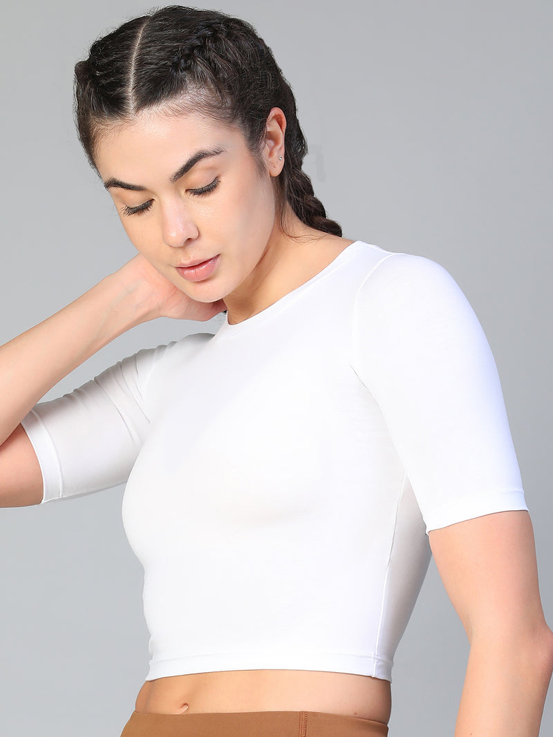 Essential Crop Top White