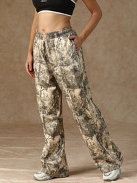 Printed Baggy Monochrome Camo Sweatpants