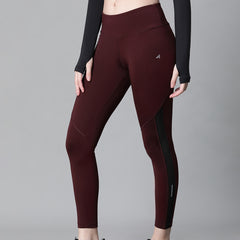 Streamline Panel Legging Maroon