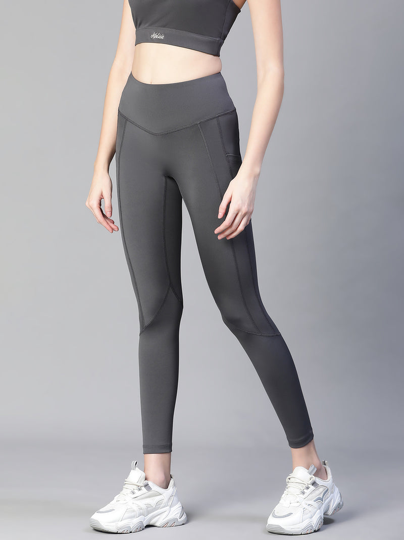 Kinetic Panel Legging Dark Gray