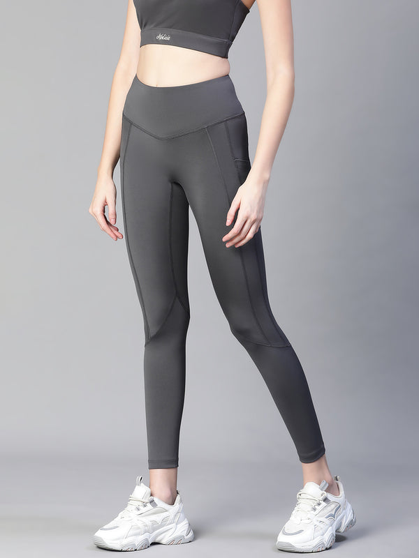 Kinetic Panel Legging Dark Gray