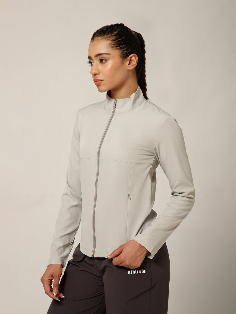NS Staple Zip Jacket Light Grey