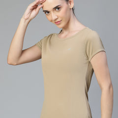 Keyhole T-shirt Tan