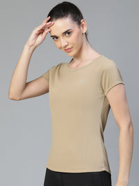 Keyhole T-shirt Tan