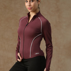 Flow Piping Jacket Maroon