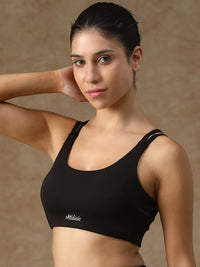 Twin Strap Sports Bra Black