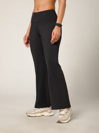 Ribbed Flare Pant Black