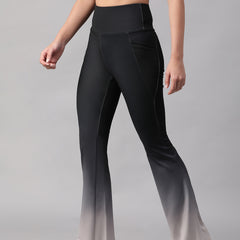 Dual Tone Flare Pant B&W