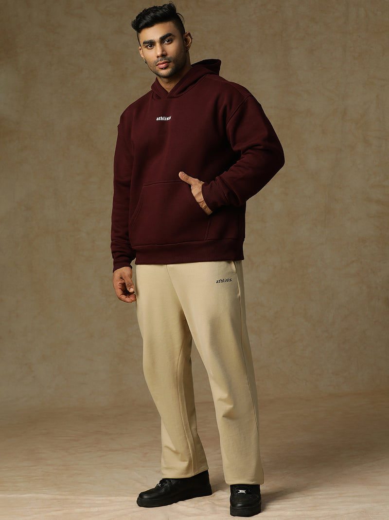 Fleez Oversized Hoodie Maroon