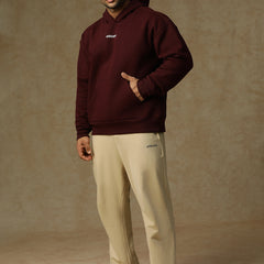 Fleez Oversized Hoodie Maroon