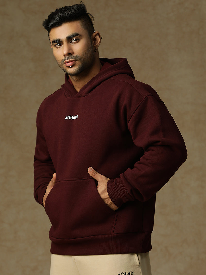 Fleez Oversized Hoodie Maroon
