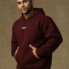 Fleez Oversized Hoodie Maroon