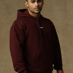 Fleez Oversized Hoodie Maroon