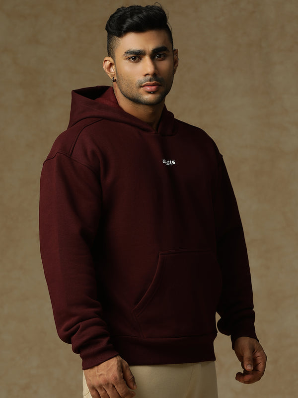 Fleez Oversized Hoodie Maroon