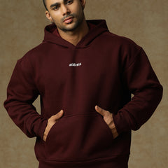 Fleez Oversized Hoodie Maroon