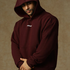 Fleez Oversized Hoodie Maroon