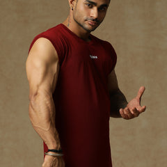 808 Old School Cap Sleeve Maroon