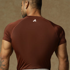 Basic Compression T-shirt Brown
