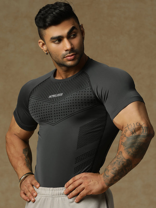 808 Compression T-Shirts Grey Athlisis Sports