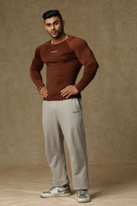 Basic Full Compression T-shirt Brown Athlisis Sports