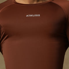 Basic Full Compression T-shirt Brown