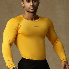 Basic Full Compression T-shirt Yellow