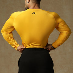Basic Full Compression T-shirt Yellow