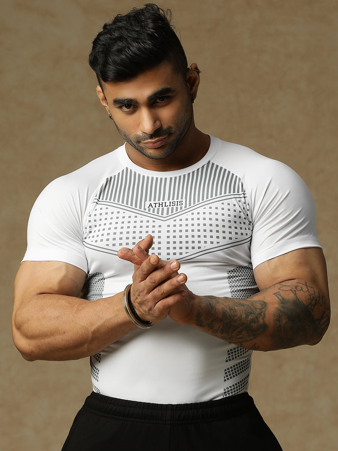 808 Compression T-Shirts White Athlisis Sports
