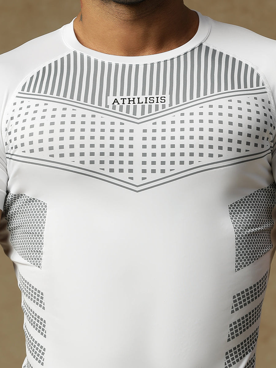 808 Compression T-Shirts White Athlisis Sports