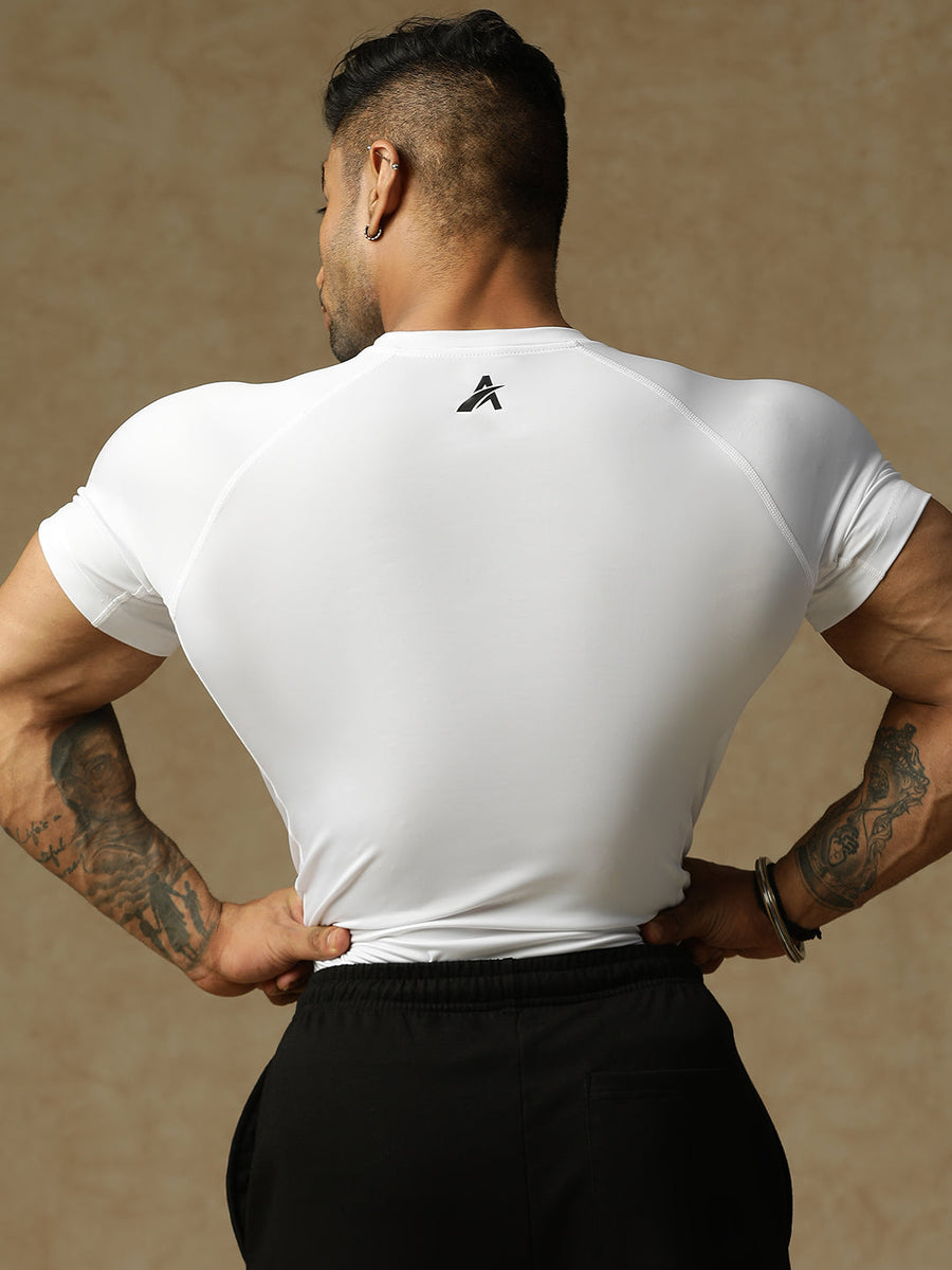 808 Compression T-Shirts White Athlisis Sports