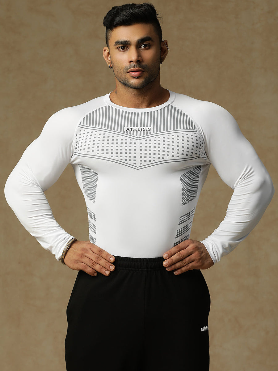 808 Compression T-Shirt White Athlisis Sports