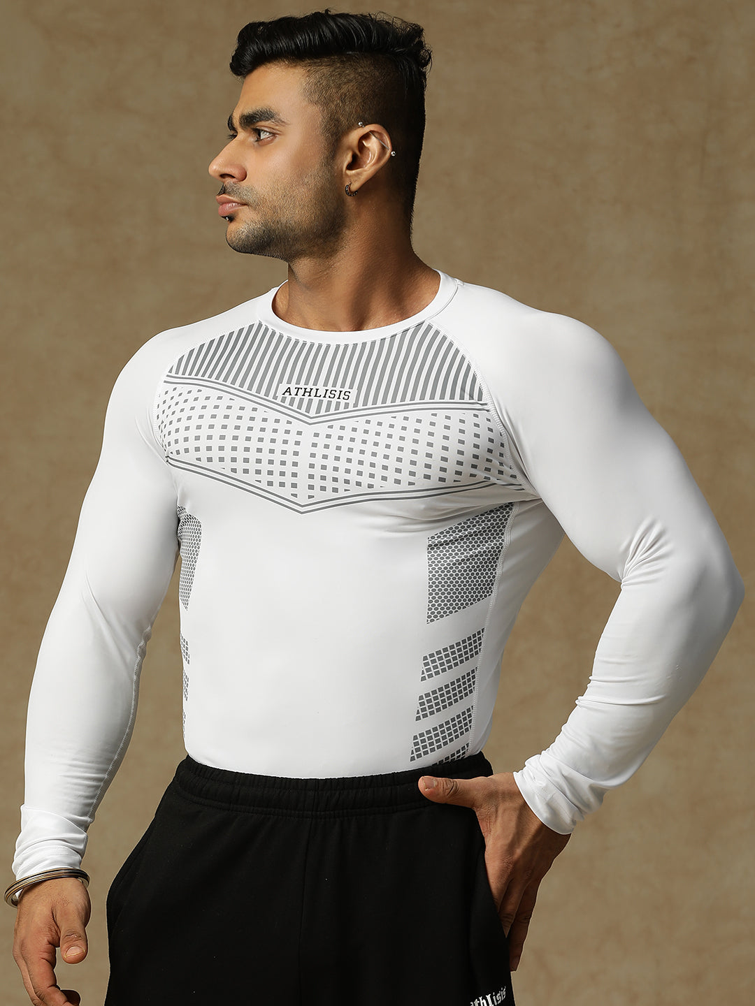 808 Compression T-Shirt White Athlisis Sports