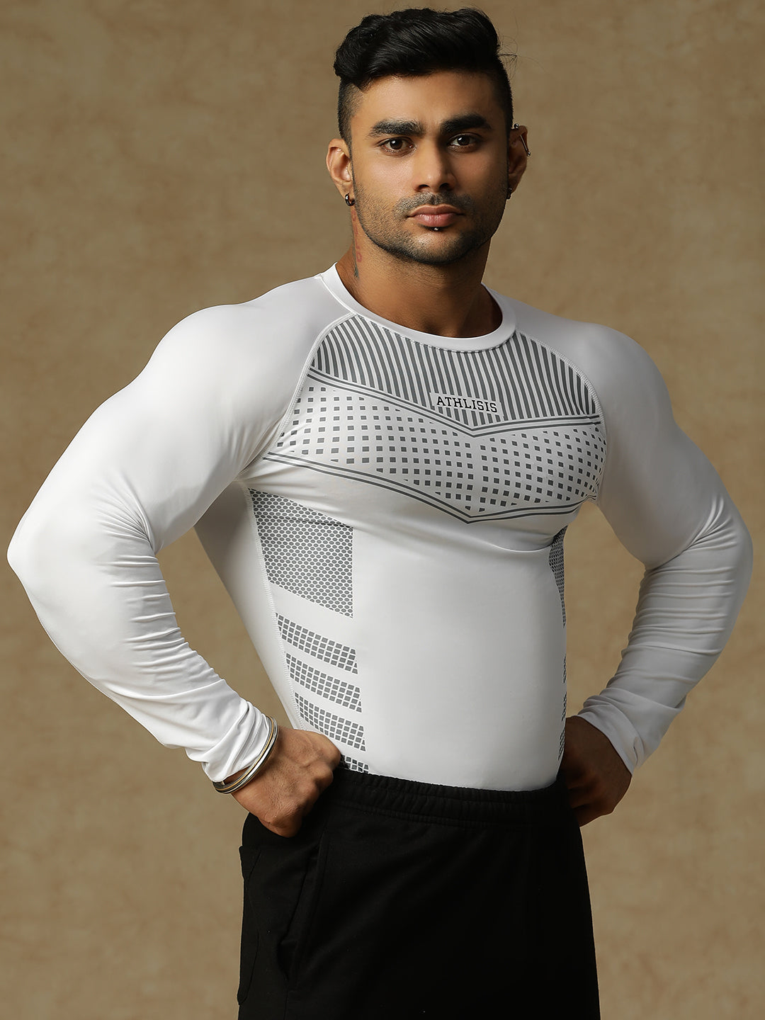 808 Compression T-Shirt White Athlisis Sports