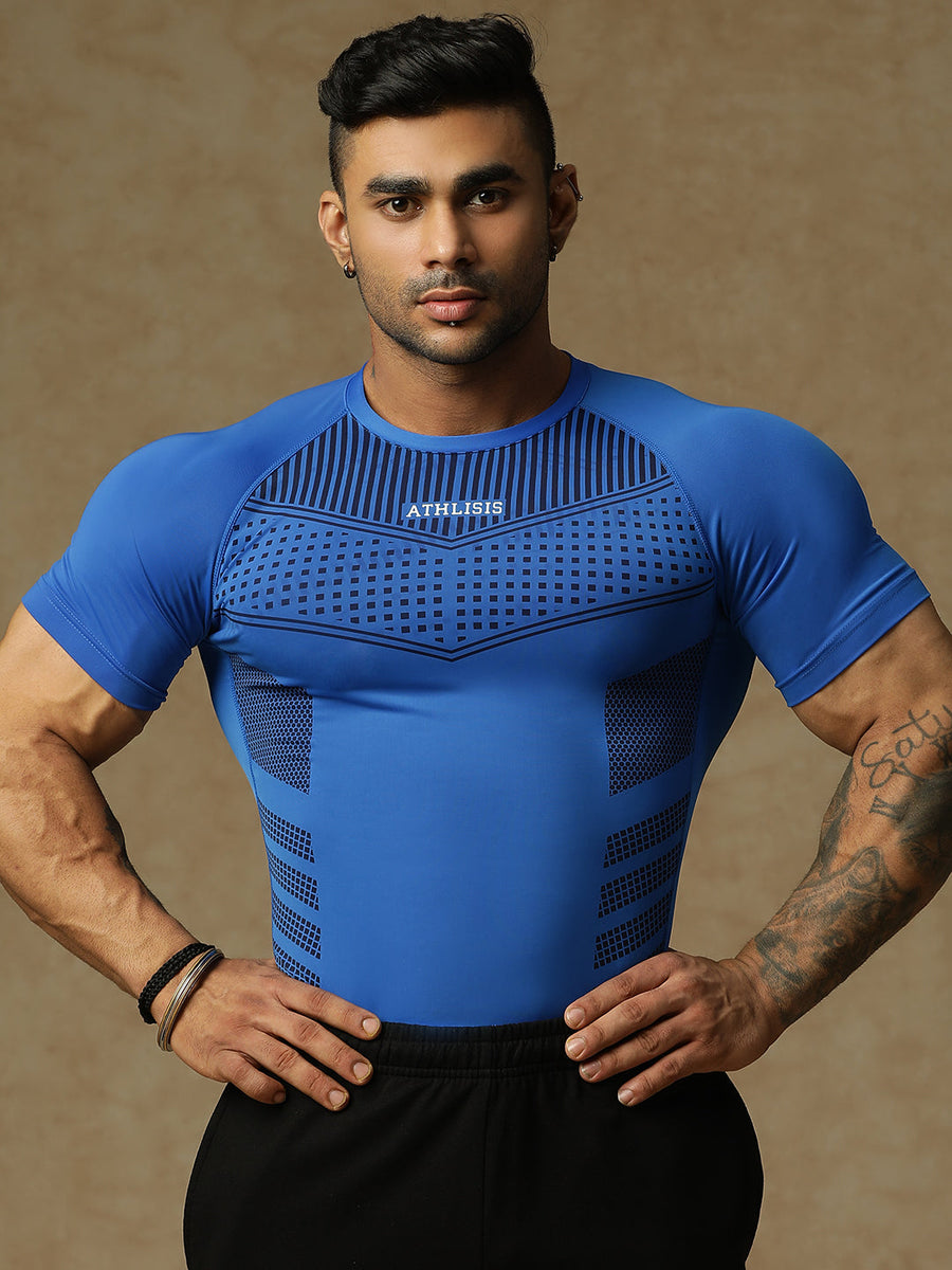 808 Compression T-Shirts Blue Athlisis Sports