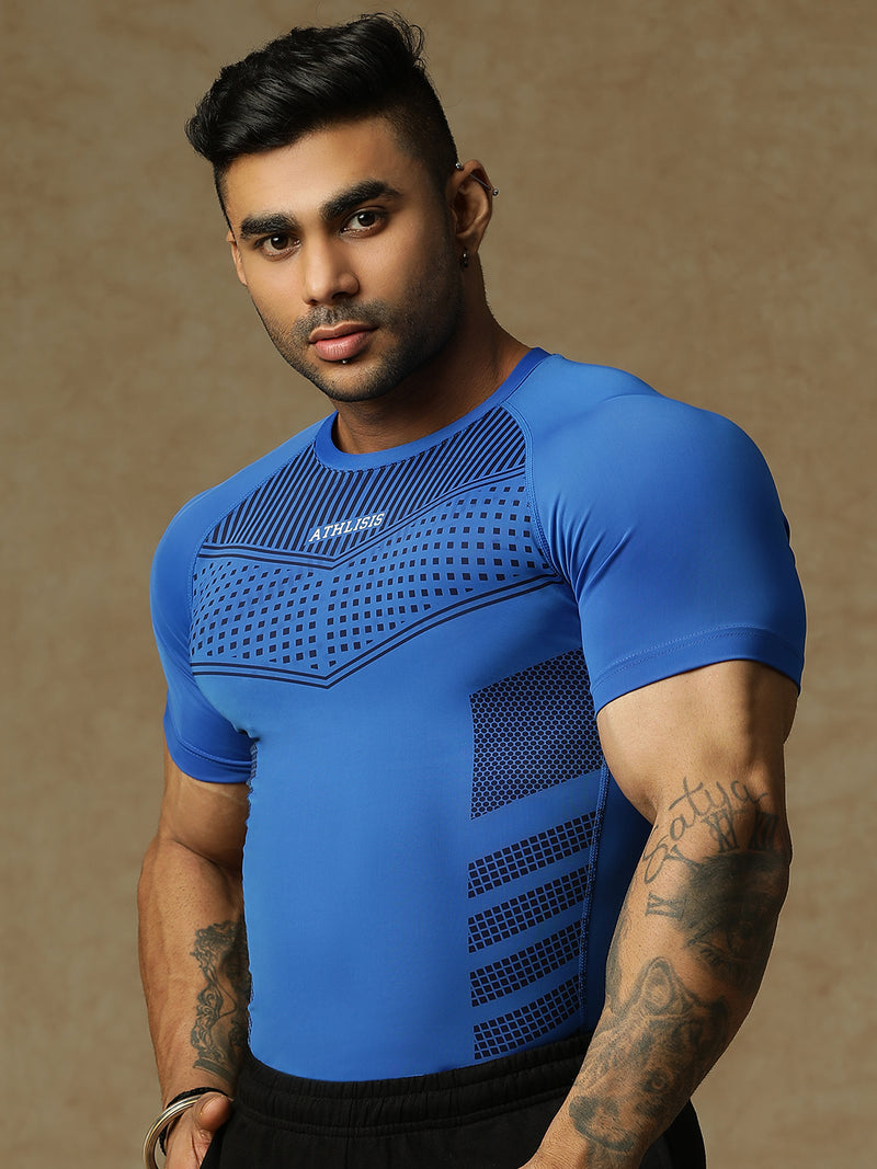 808 Compression T-Shirts Blue