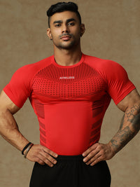 808 Compression T-Shirts Red Athlisis Sports