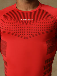 808 Compression T-Shirts Red Athlisis Sports