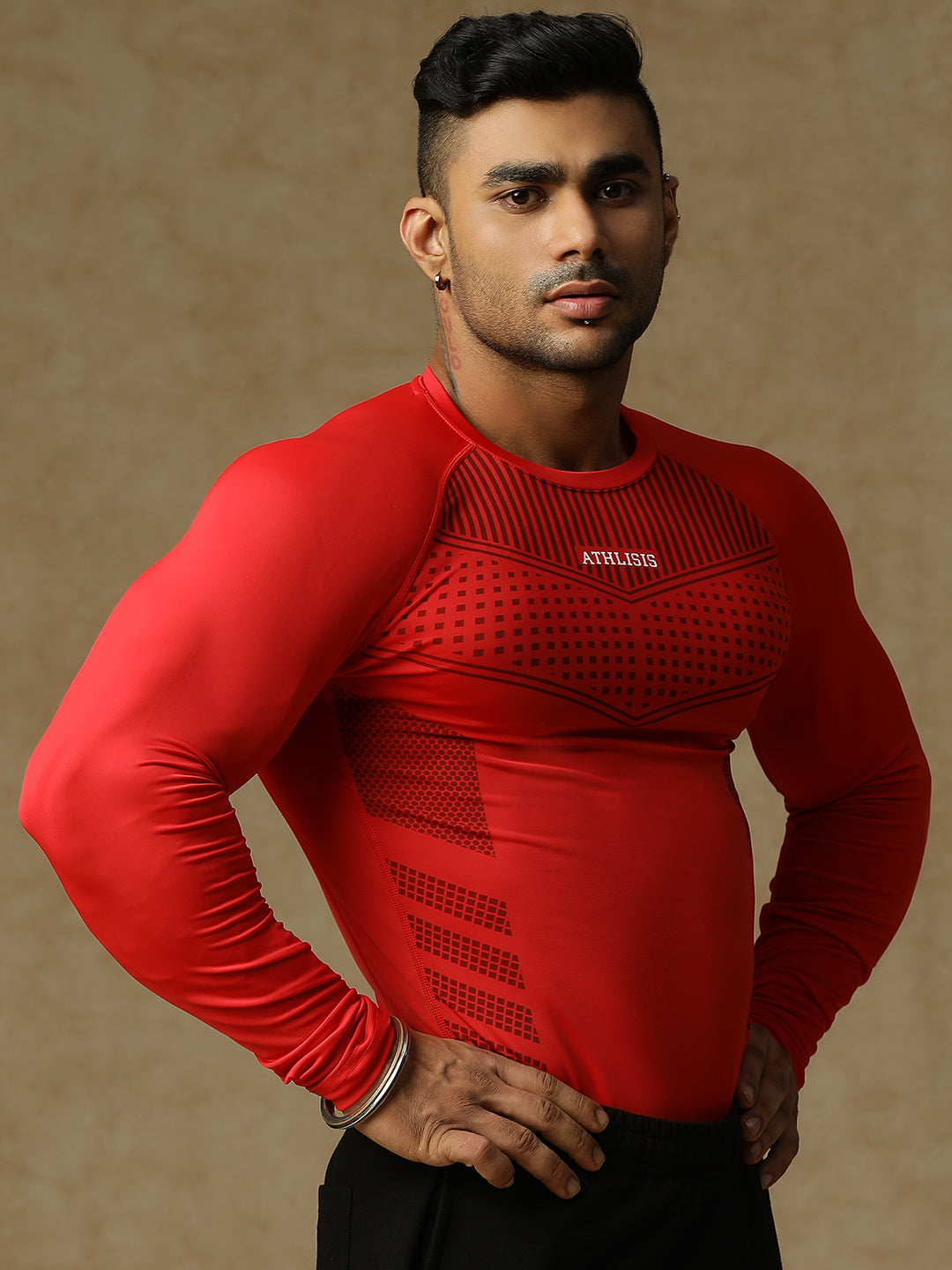 808 Compression T-Shirt Red Athlisis Sports