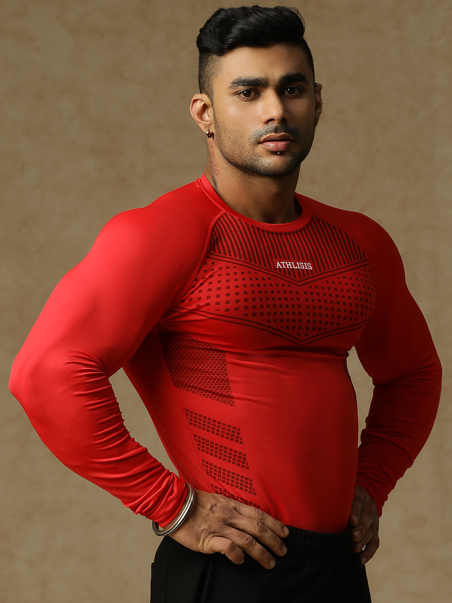 808 Compression T-Shirt Red Athlisis Sports
