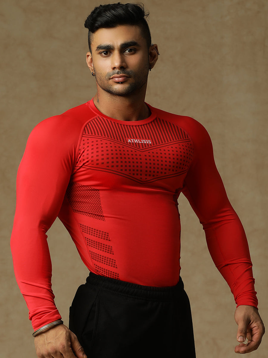 808 Compression T-Shirt Red Athlisis Sports