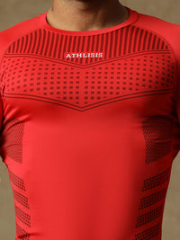 808 Compression T-Shirt Red Athlisis Sports